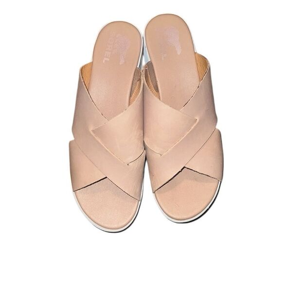 Sorel Women's Tan Slide Sandals Size 10 - Picture 2 of 6